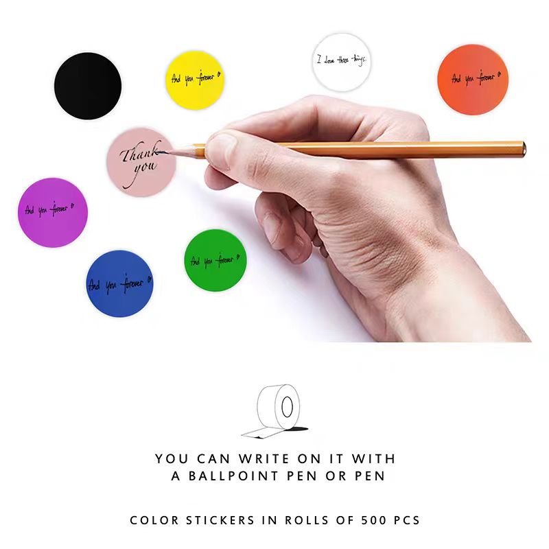 Custom Bright Yellow Round Color Coding Circle Dot Labels on a Sheet Semi-Gloss Diameter Sticker