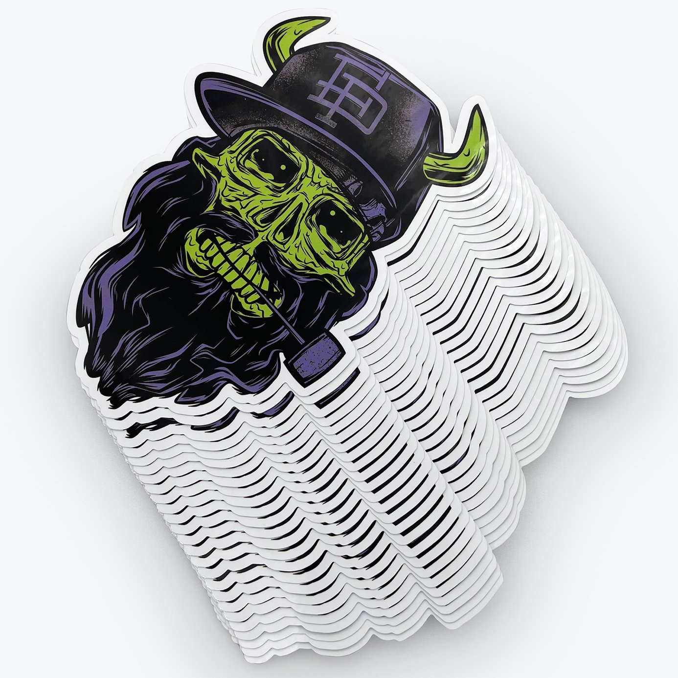 Customized Irregular Shape Weatherproof Crackle Laser PP Vinyl Die Cut Sticker Individually Sticker