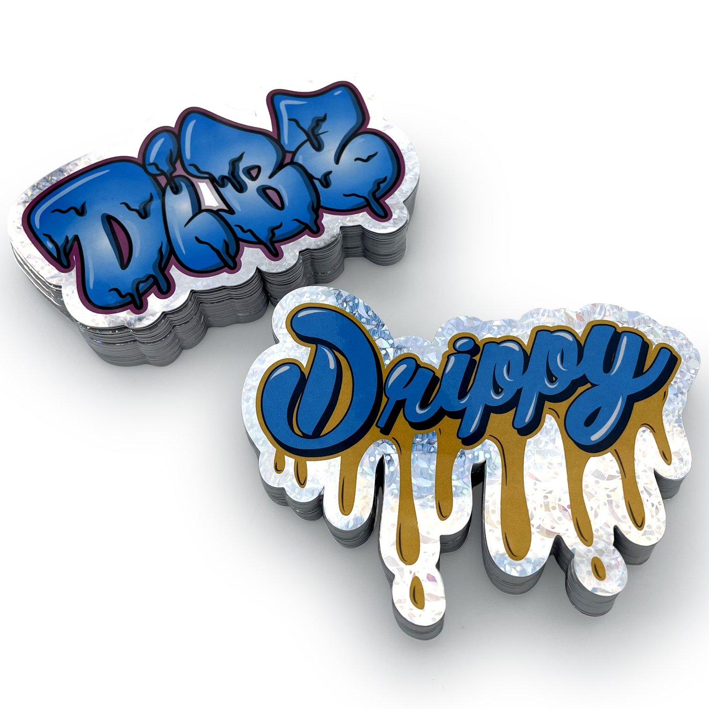 Customized Irregular Shape Weatherproof Crackle Laser PP Vinyl Die Cut Sticker Individually Sticker