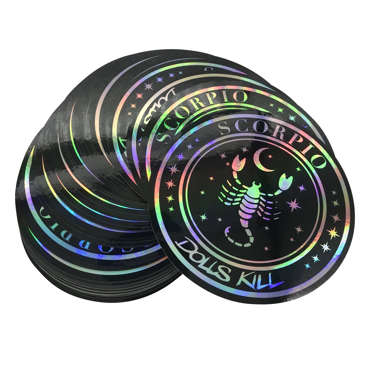 Customized Irregular Shape Weatherproof Crackle Laser PP Vinyl Die Cut Sticker Individually Sticker