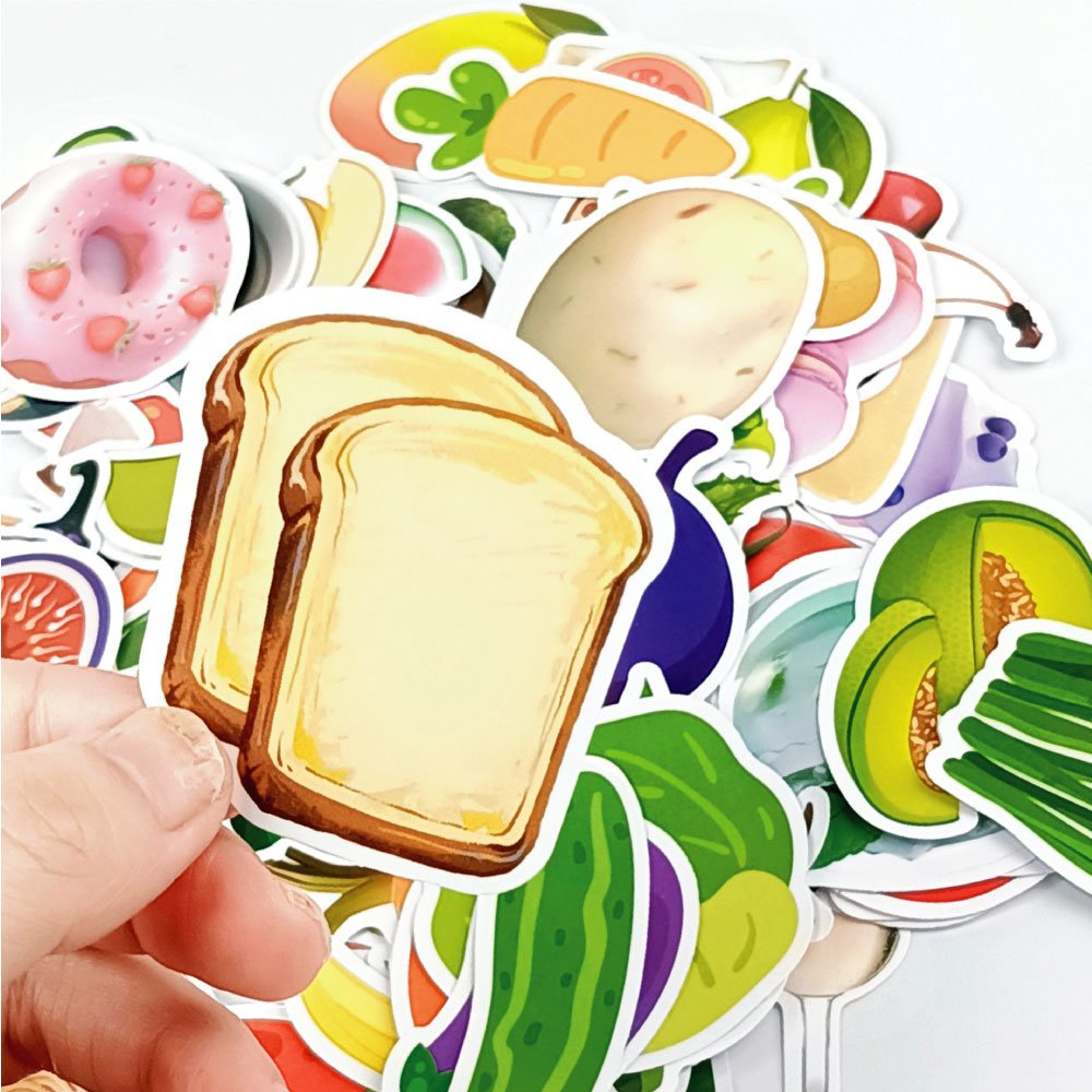 Custom Brand Waterproof Cartoon Die Cut Stickers Adhesive Vinyl Fruit Stickers Printing