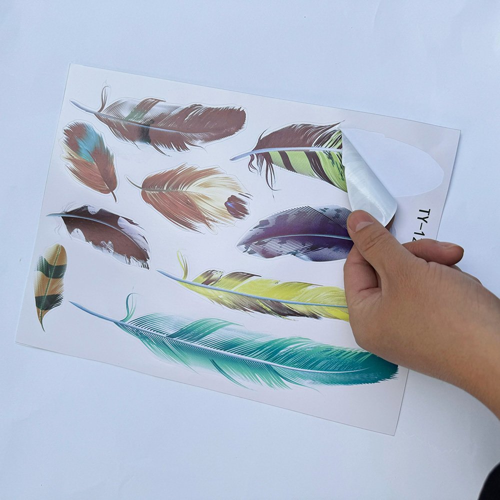 UV Resistant Advertising Use Self Adhesive Die Cut Logo White Vinyl Stickers For Promotion