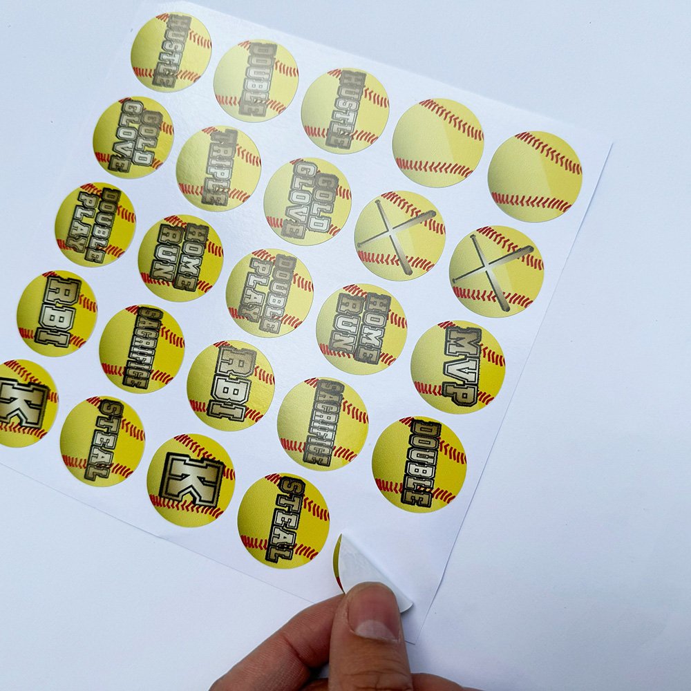 UV Resistant Advertising Use Self Adhesive Die Cut Logo White Vinyl Stickers For Promotion