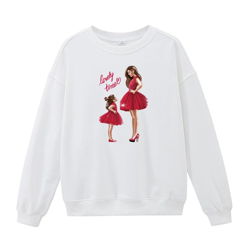 Mom Daughter Heat Transfer Printing Stickers For Clothing Iron On Screen Printed For Wholesale
