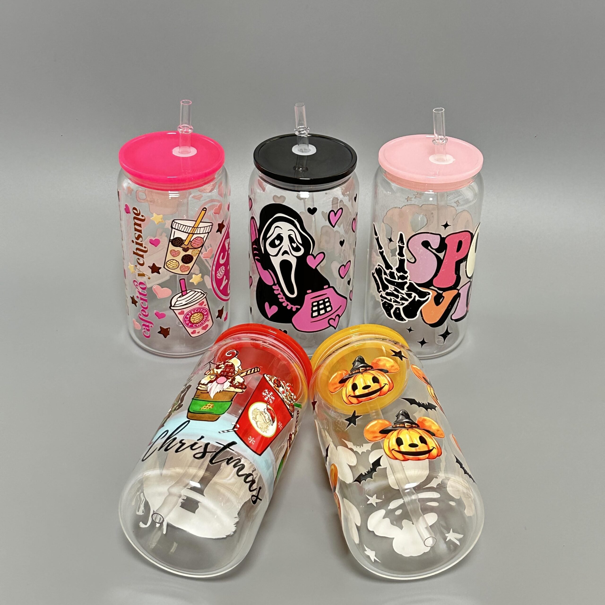 Custom UV DTF Sticker Vinyl Cup Wrap Designs Transfer Paper For 16oz 20oz 24oz Glass Mugs Coffee Cups Tumblers Sticker
