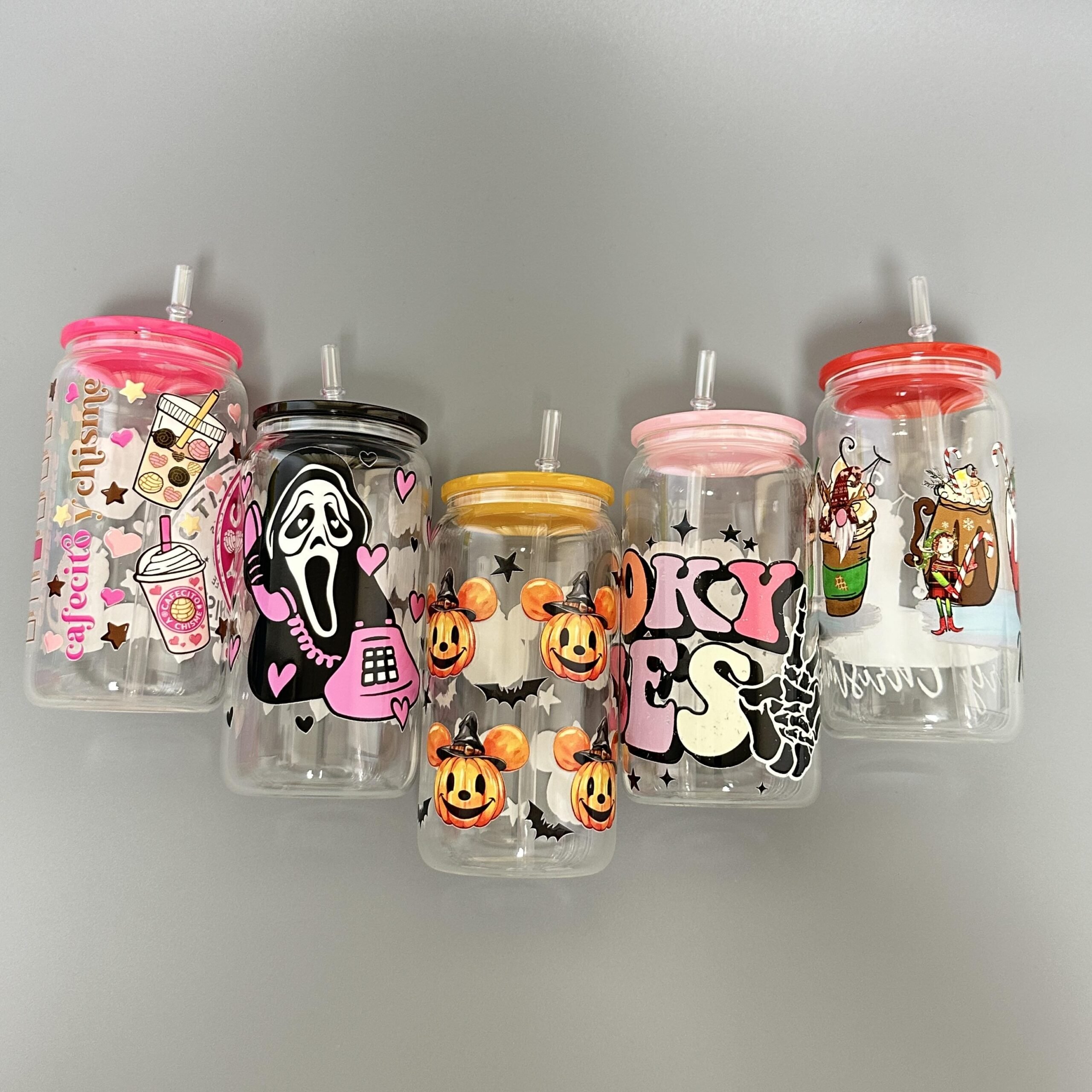 Custom UV DTF Sticker Vinyl Cup Wrap Designs Transfer Paper For 16oz 20oz 24oz Glass Mugs Coffee Cups Tumblers Sticker