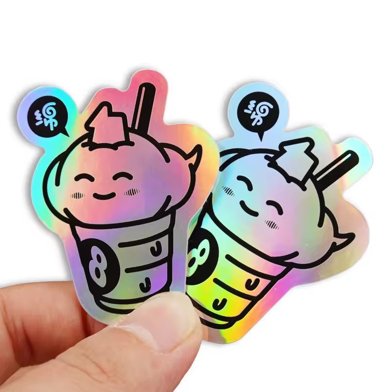 Low MOQ Custom Stickers Print Adhesive Vinyl PVC Logo Die Cut Sticker Waterproof Hologram Cartoon Stickers Custom