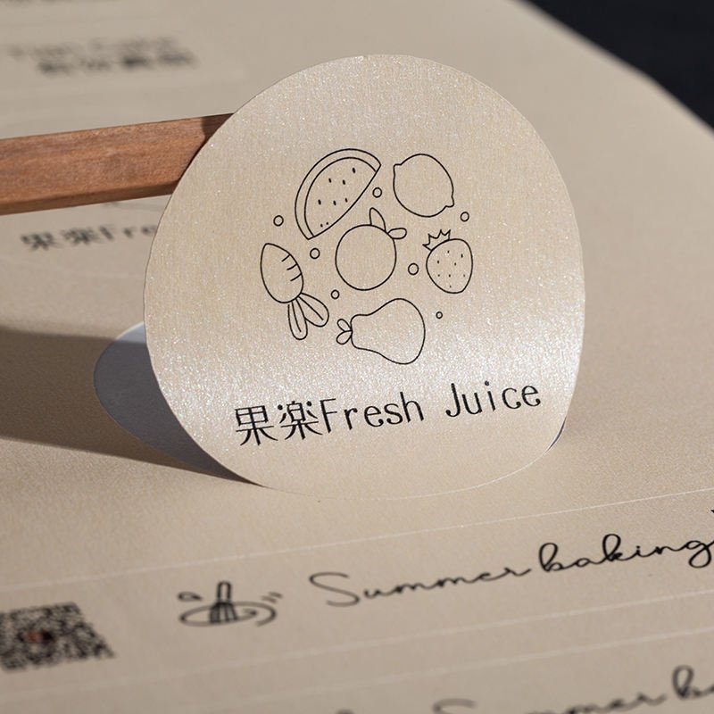 Sticker custom gold bead label personalized logo printing sealed sticker carton packaging