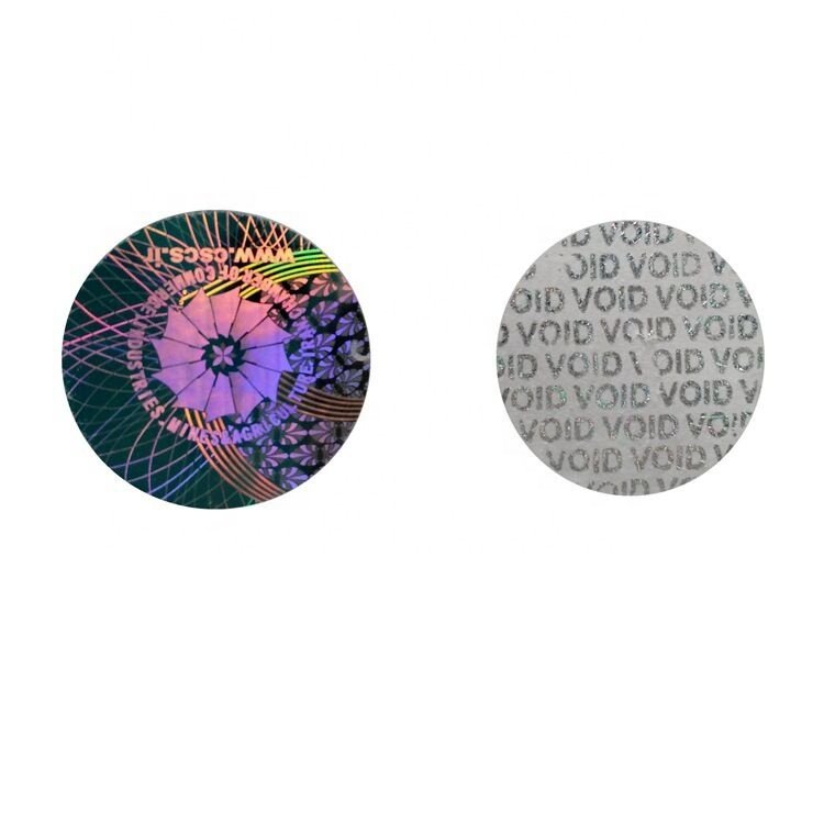 Custom High Residue Seals Warranty Hologram Security Labels PET Tamper Evident Void Stickers