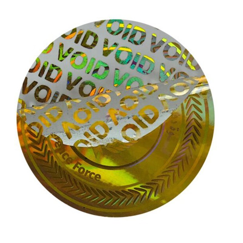 Custom High Residue Seals Warranty Hologram Security Labels PET Tamper Evident Void Stickers