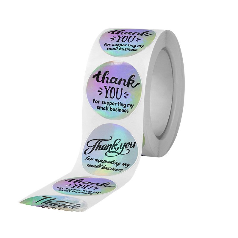 Gift Decoration Stationery Stickers Label Custom Paper Vinyl Adhesive Waterproof Printing Logo Sticker Roll