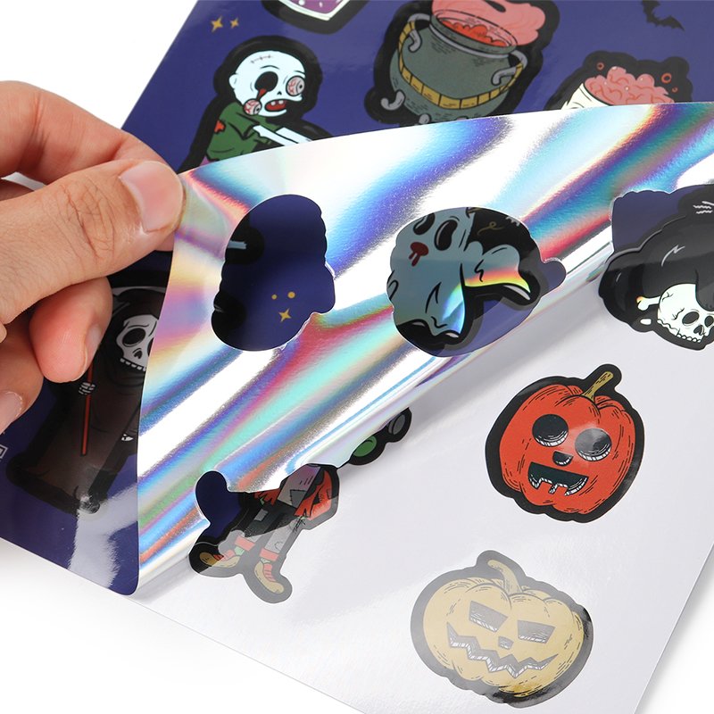 Custom label logo color sticker sheet kiss cut printing kiss cut sticker sheets custom paper sticker sheet kiss cut paper