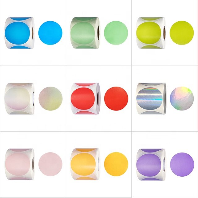2-Inch Direct Thermal Waterproof Sticker Labels Roll | Barcode, Color Options: Red, Purple, Orange, Yellow, Green, Pink, Blue