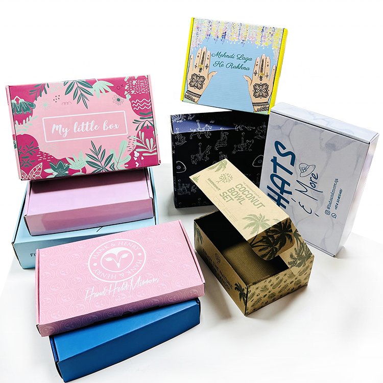 Customized Made Black Small Corrugated Paper Shipping Boxes Custom Folding Shipping Boxes Clothes Packaging Boxes