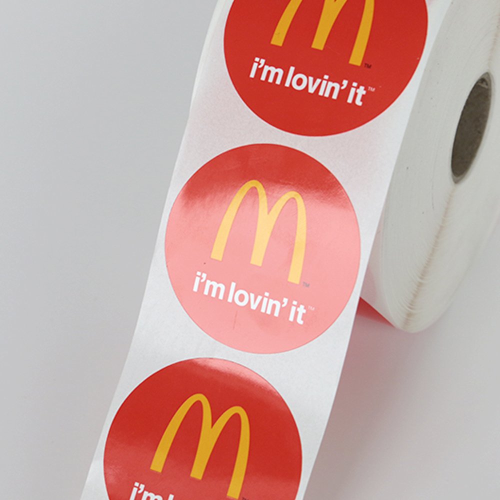 Custom Printed Vinyl Waterproof Adhesive Logo Label Sticker Printing, Synthetic Paper Roll Bottle Product Label Sticker