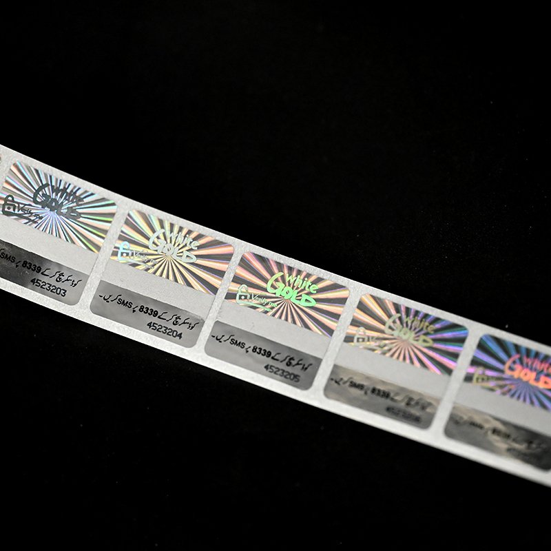 Custom Printing 2D/3D Silver Holographic Laser Sticker Anti-counterfeit Hologram Label Scratch Off Label OEM Adhesive Sticker