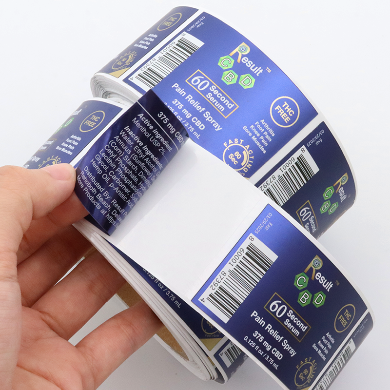 Manufacture custom stickers logo printing vinyl packaging sticker paper sticker label roll