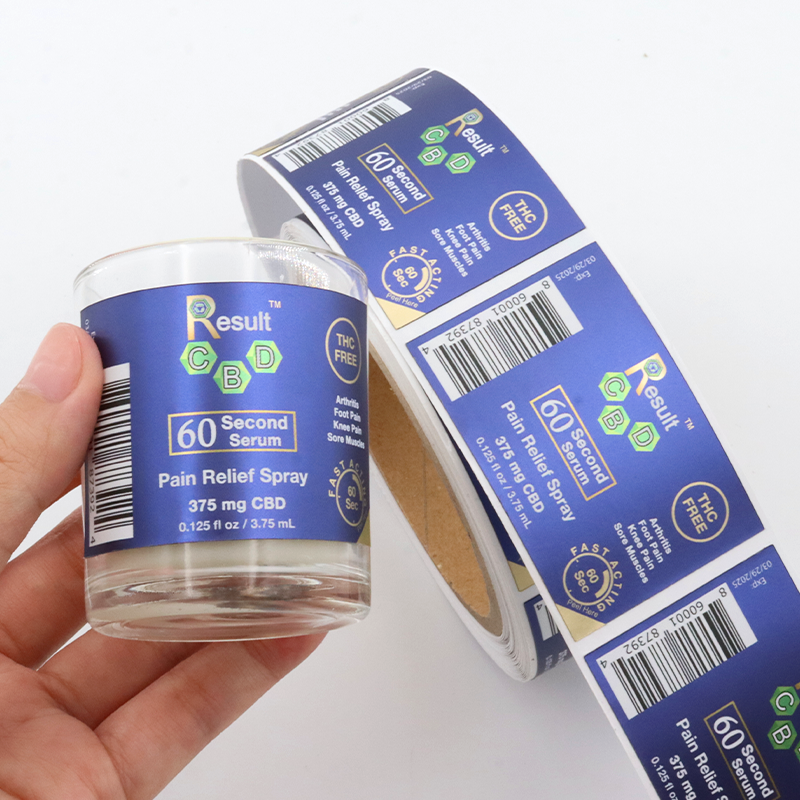 Manufacture custom stickers logo printing vinyl packaging sticker paper sticker label roll