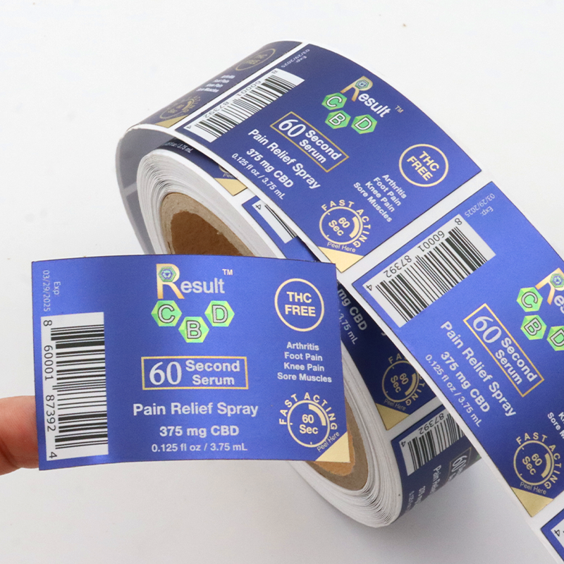 Manufacture custom stickers logo printing vinyl packaging sticker paper sticker label roll