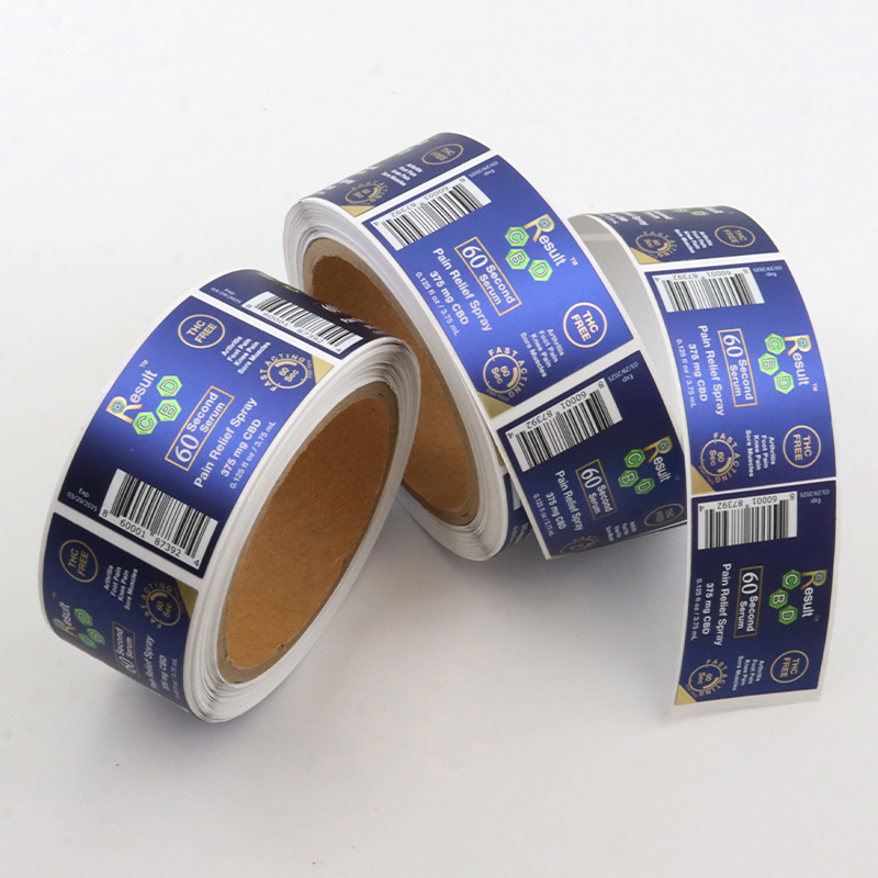 Manufacture custom stickers logo printing vinyl packaging sticker paper sticker label roll