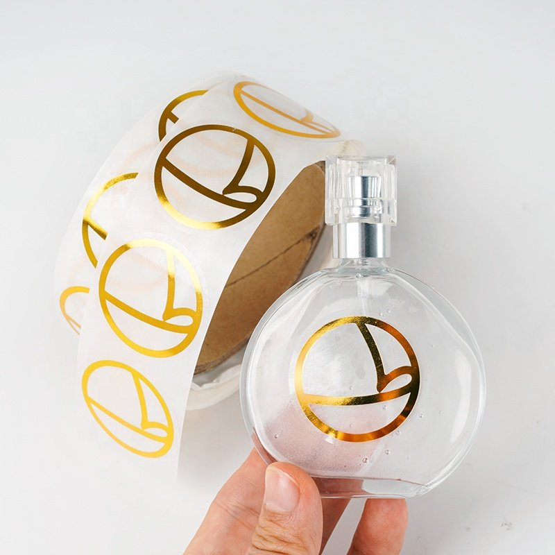 Custom adhesive private cosmetic clear bottle logo sticker cosmetic ingredient label white label cosmetics