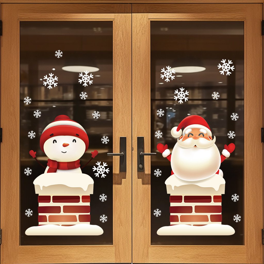 2024 New Window Door Cling Sticker for Christmas