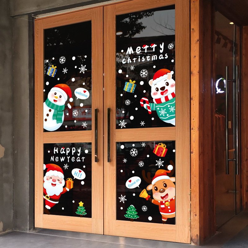 2024 New Window Door Cling Sticker for Christmas