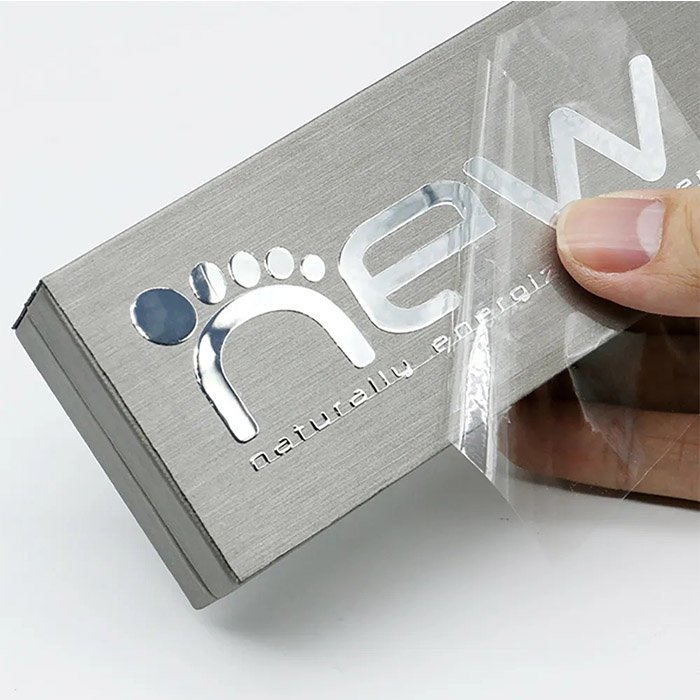 Uv transfer stickers custom printing waterproof 3D logo metallic transfer sticker