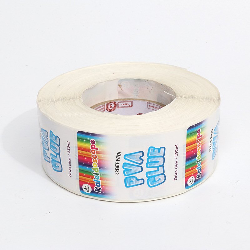 Custom Round Adhesive Waterproof Synthetic Paper Bottle Label, Roll Logo Label sticker Printing