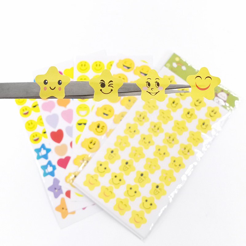 Early Education Cartoon Label Kiss-cut Smile sticker Kids Reward Stickers Colorful Decorative stickers