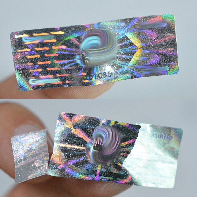 Custom Logo Adhesive Die Cutting Laser 3D Hologram Stickers