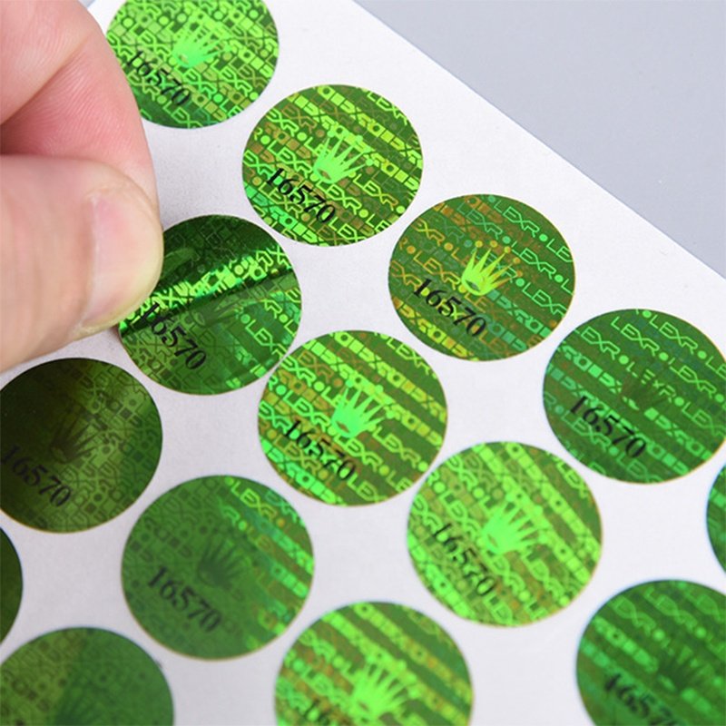Custom 3d tamper evident qr code label random serial number hologram laser label anti counterfeit sticker for brand protection