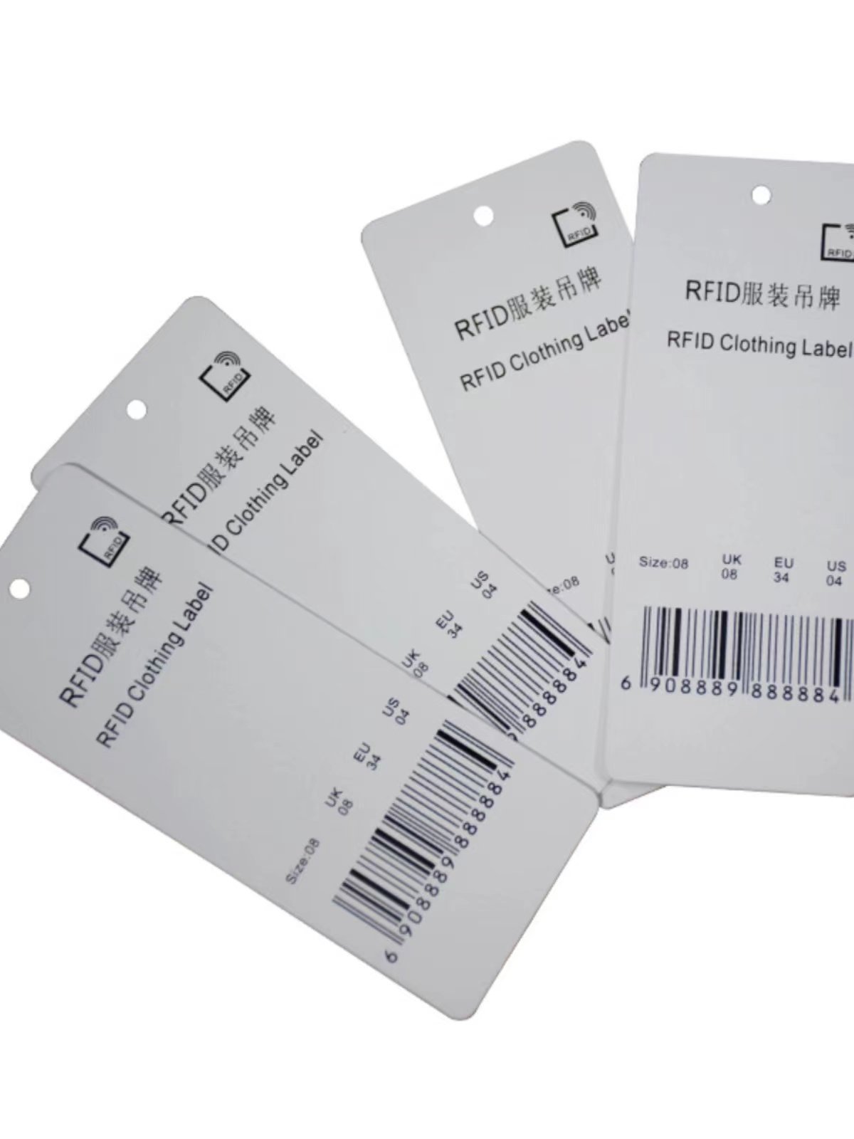 Active NFC Long Range 13.56 MHZ Sticker rfid Clothing Tag Price ISO 18000 UHF Jewelry Label Tracking Tags