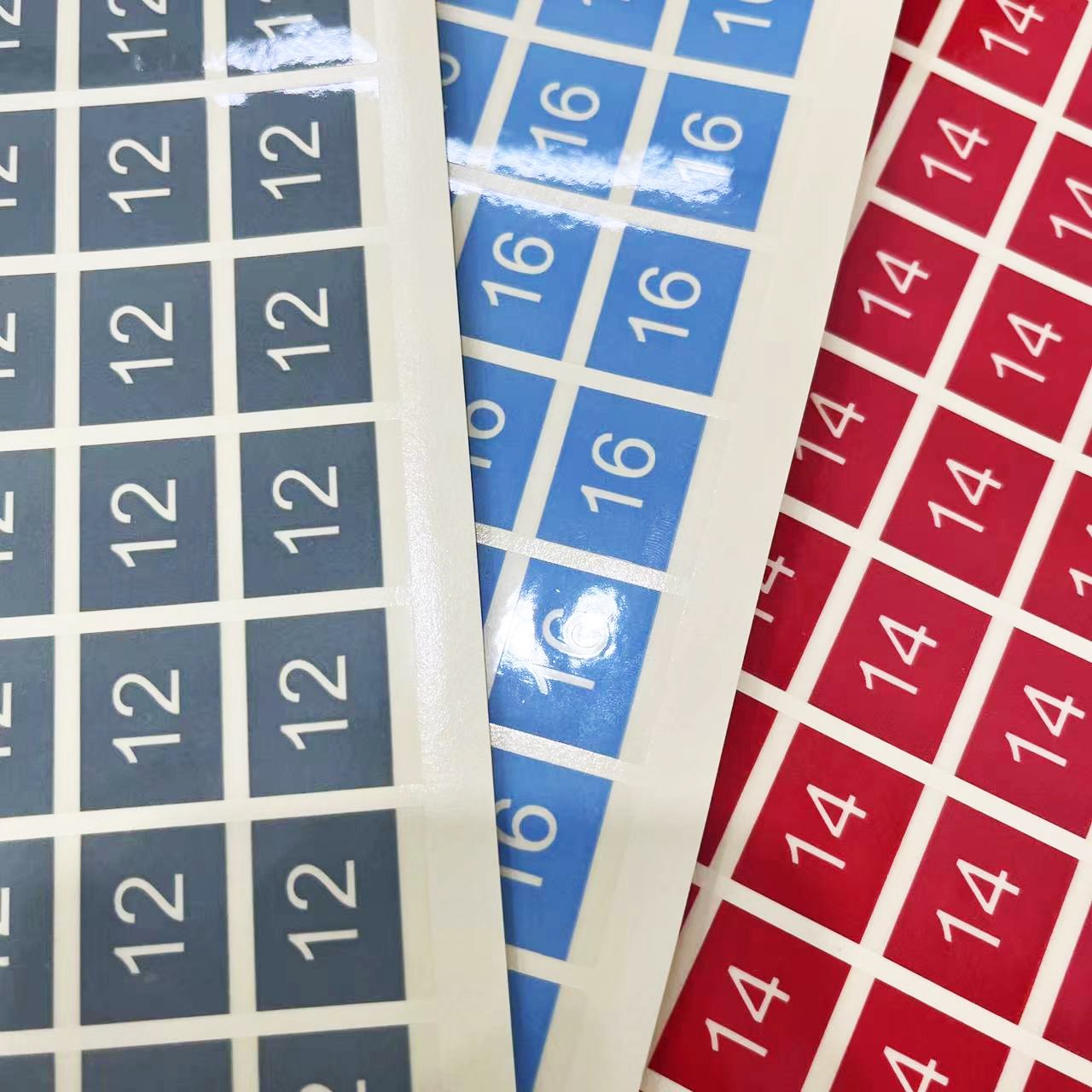 Free Sample Color Alphabet Stickers Waterproof Label PET Numbers Stickers Set of Transparent Stickers for Storage Containers