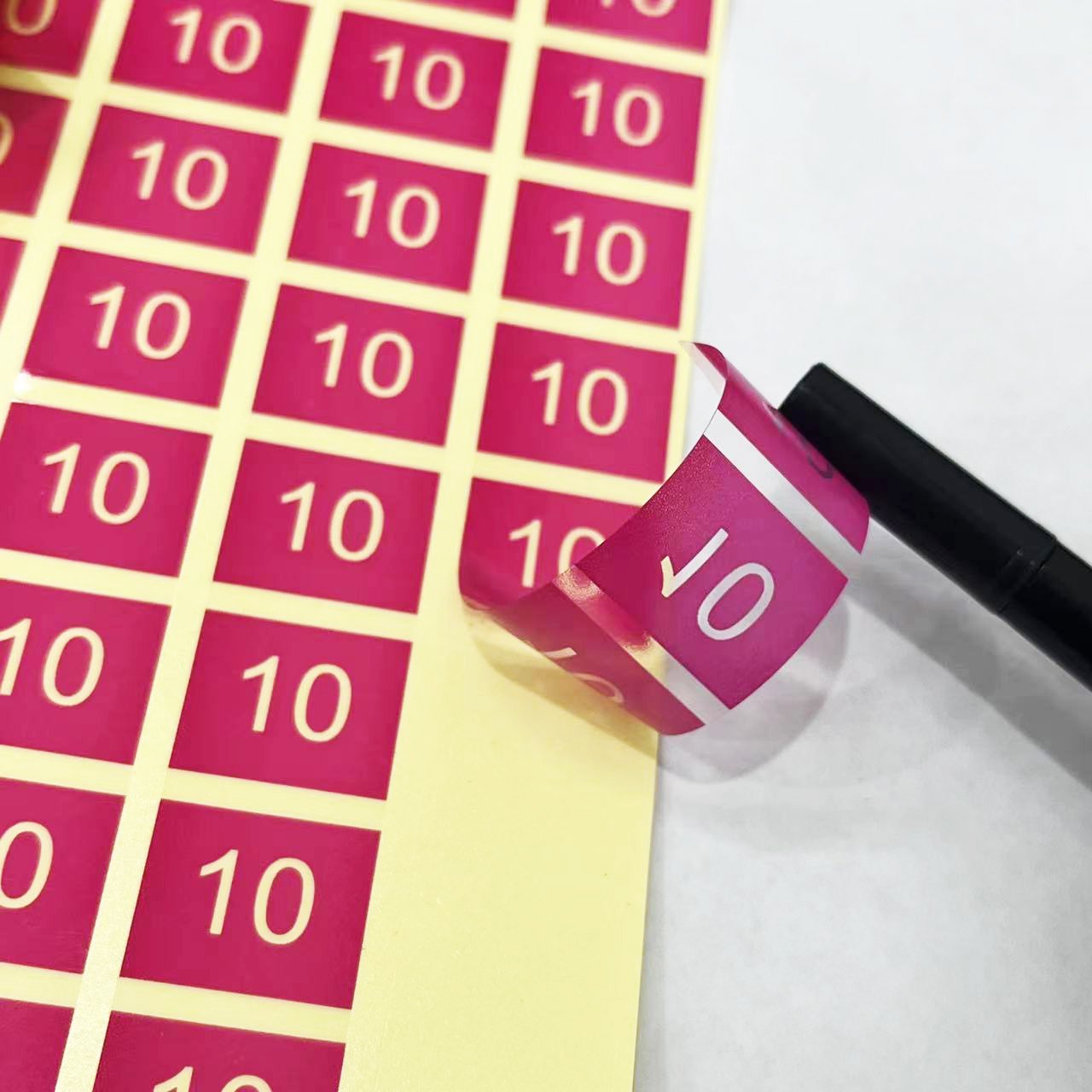 Free Sample Color Alphabet Stickers Waterproof Label PET Numbers Stickers Set of Transparent Stickers for Storage Containers