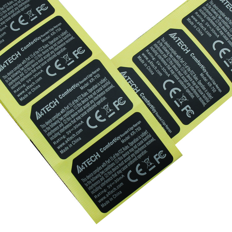 Waterproof Self-Adhesive PET PP Paper Sticker Custom Logo Printing Label Food Glossy Surface Finish Adhesive Label Sheets