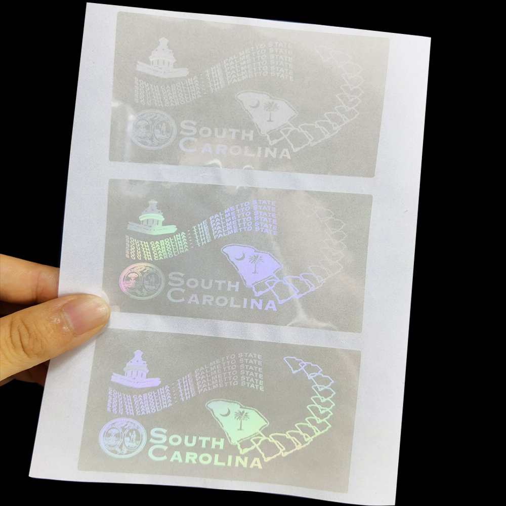 Custom A4 Heat Sensitive Color Changing Sticker Transparent Holographic Foil Lamination Film Thermal Transfer Hologram Maker