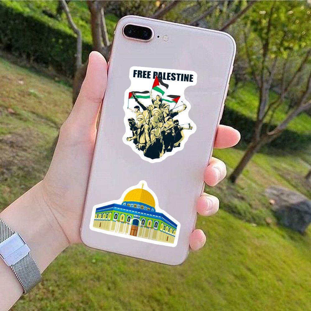 50 pieces Free Palestine flag Sticker Notebook Skateboard Personalized Cup Waterproof Decoration Graffiti Sticker