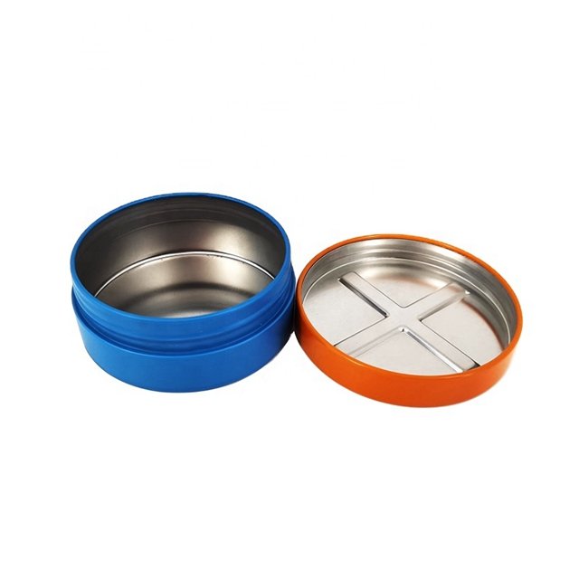 Child Resistant Custom Printing Round Tin Box with Screw Top for Mint Candy Chewing Gum Packaging