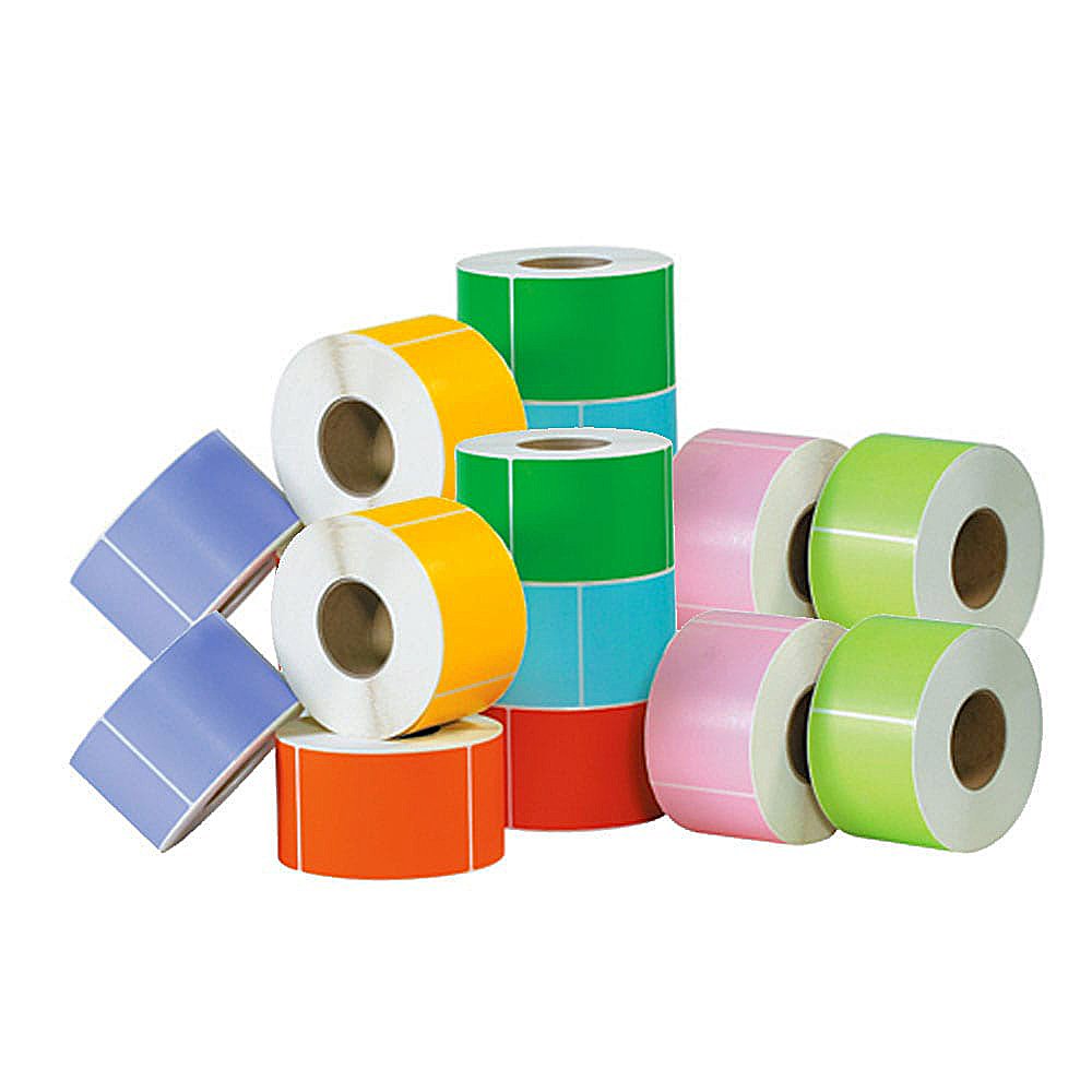 High Quality Custom Self Adhesive Colored Circle Direct Thermal Sticker Label Pink Circle Stickers Round Thermal Stickers