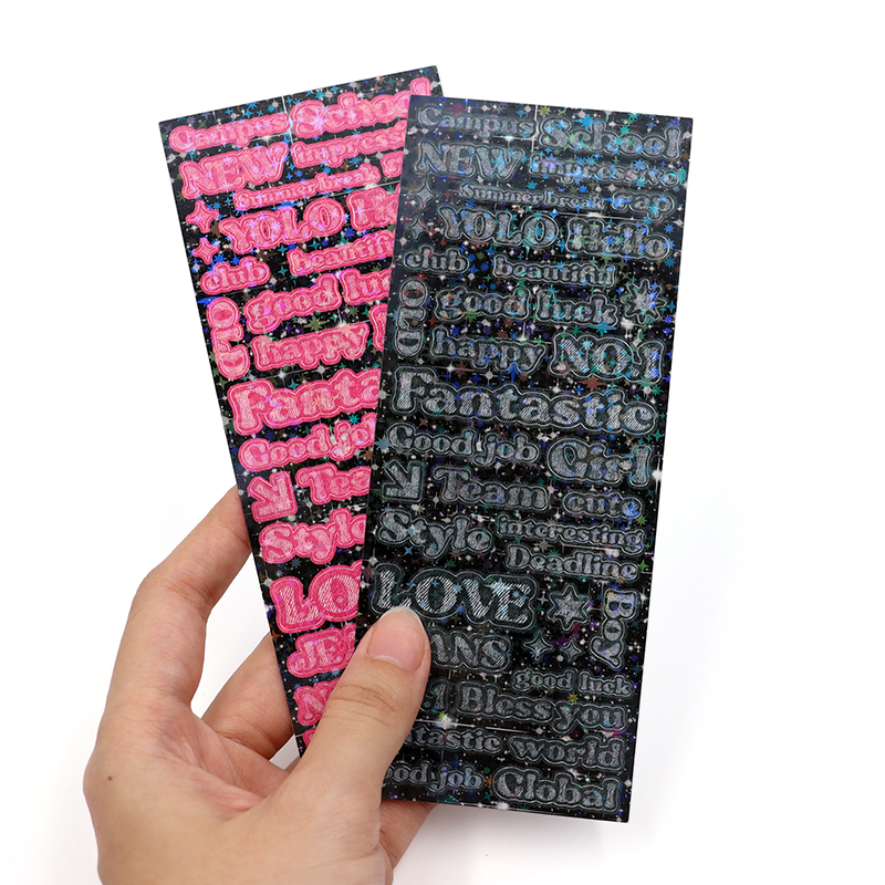 Custom Design No moq self Adhesive foil sticker sheet vinyl Waterproof Korean Gooka sticker Kiss Cut sticker sheet