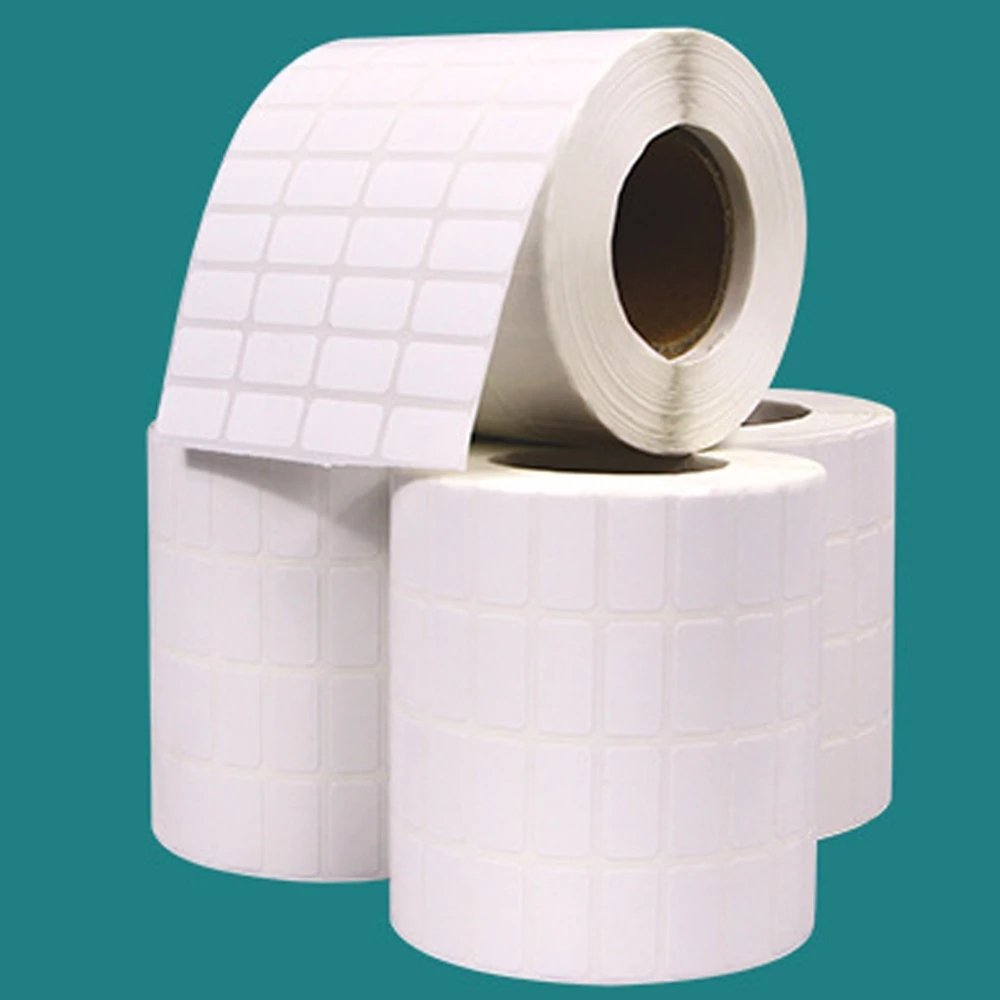 High Quality 10000pcs/roll Printing White Custom Small Paper Labels or Stickers With Barcodes