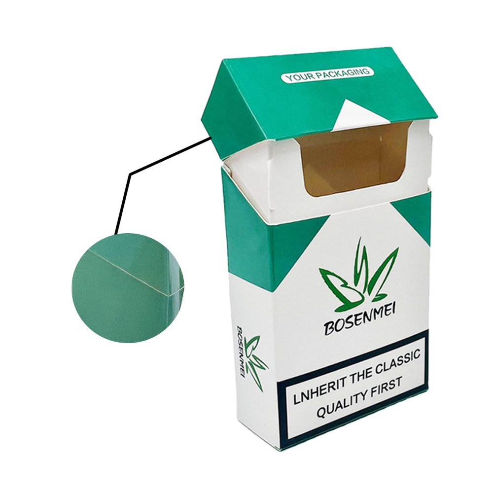 Wholesale 10 20 Pack Empty Square Cardboard Paper Custom Printing Cigarette Boxes Paper Bag Cigar packaging