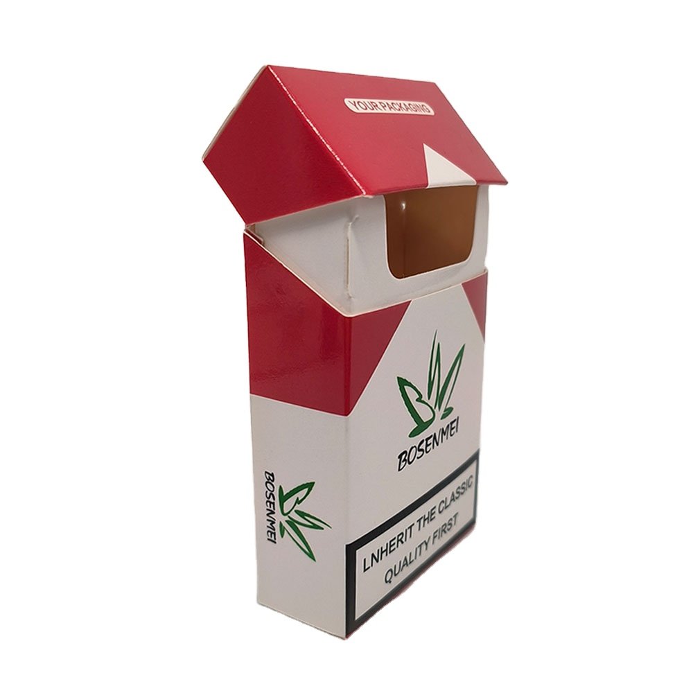 Wholesale 10 20 Pack Empty Square Cardboard Paper Custom Printing Cigarette Boxes Paper Bag Cigar packaging
