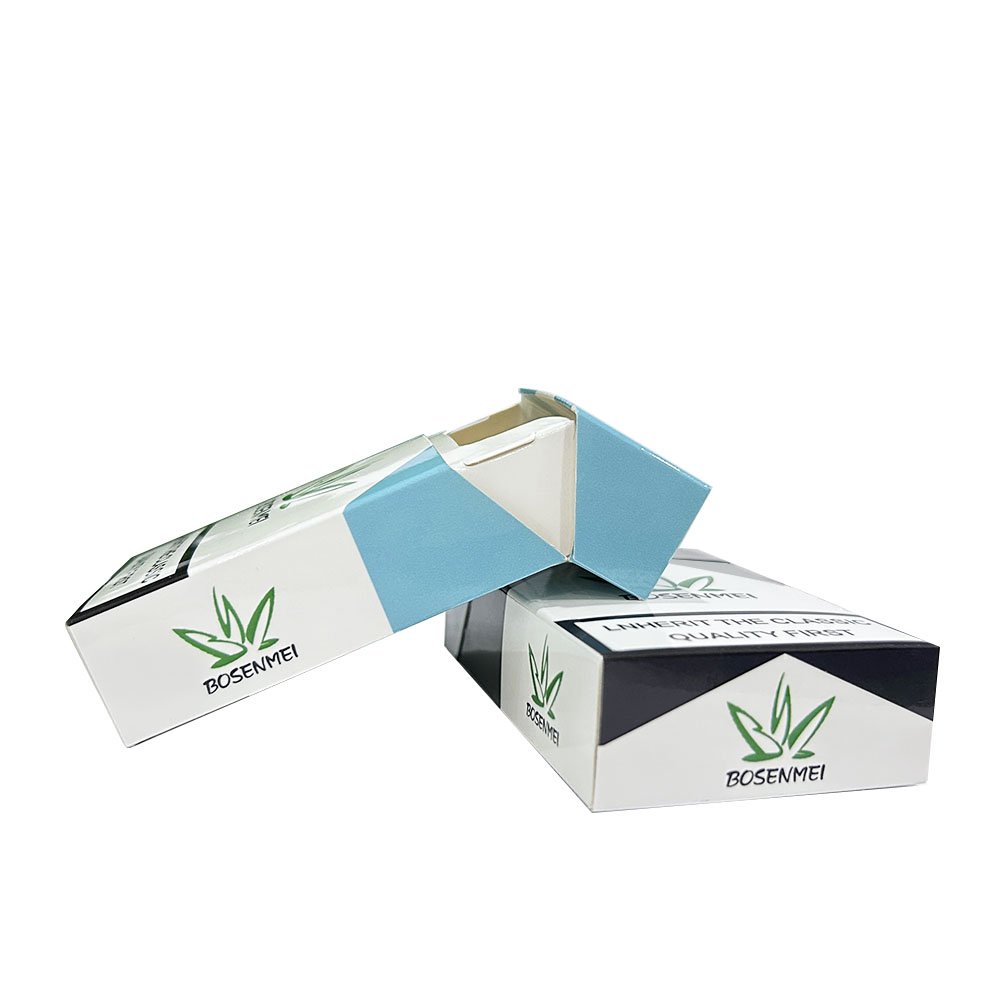 Wholesale 10 20 Pack Empty Square Cardboard Paper Custom Printing Cigarette Boxes Paper Bag Cigar packaging