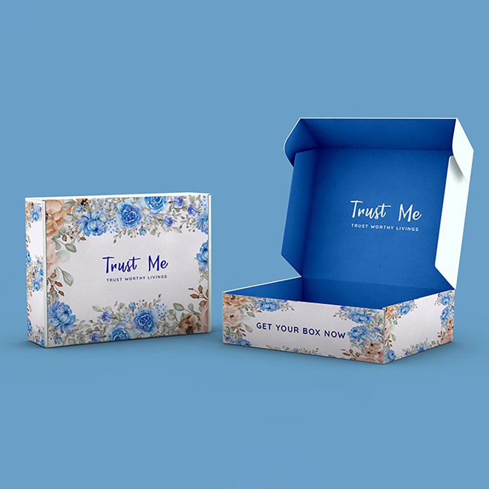 Corrugated Cardboard Paper Cosmetic Packaging Mailer Shipping Box With Customized Logo Printed