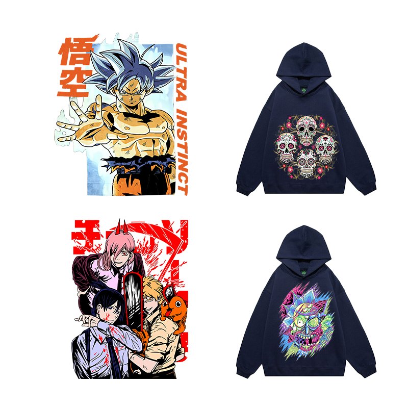 Factory processing custom t shirt dtf transfers Brand cartoon Any size design stickers htv heat transfer vinyl