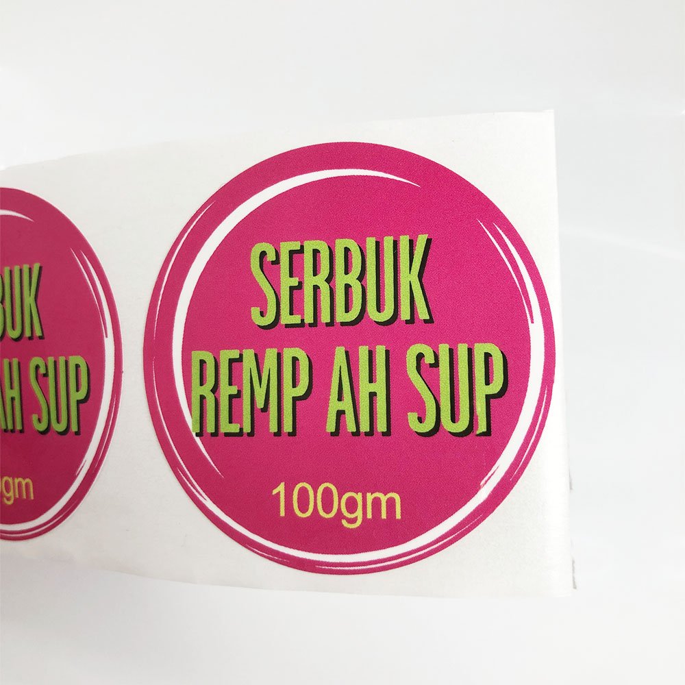 Custom Round 3D Label Adhesive Printing Logo Waterproof Stickers Seal Label Sticker for Package Box