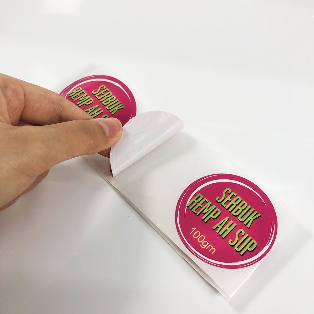 Custom Round 3D Label Adhesive Printing Logo Waterproof Stickers Seal Label Sticker for Package Box