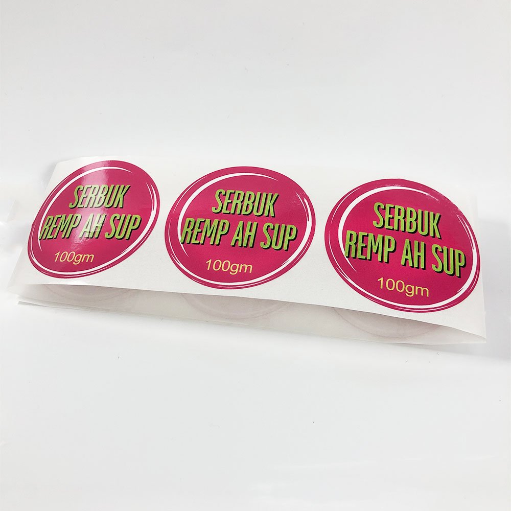 Custom Round 3D Label Adhesive Printing Logo Waterproof Stickers Seal Label Sticker for Package Box